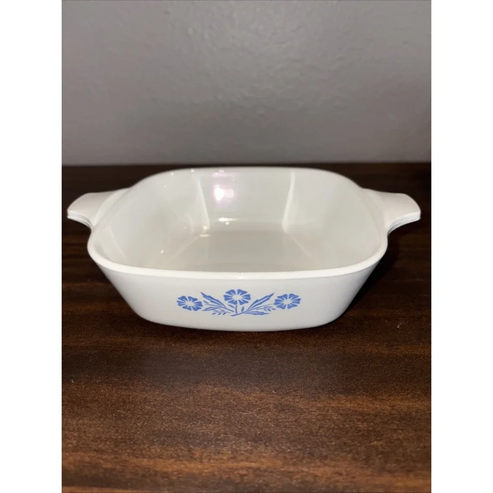 Vintage 60's Set Of 3 Corning Ware Blue Cornflower 2xP-41 & P-1 3/4-B/No Lids